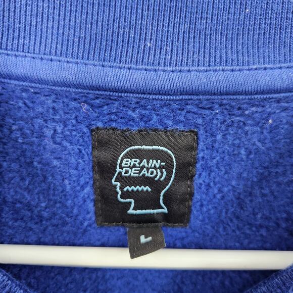 BRAIN DEAD LARGE SATURATED VOIDS PRINT COTTON CREW NECK LONG SLEEVE SWEATER - Picture 3 of 6